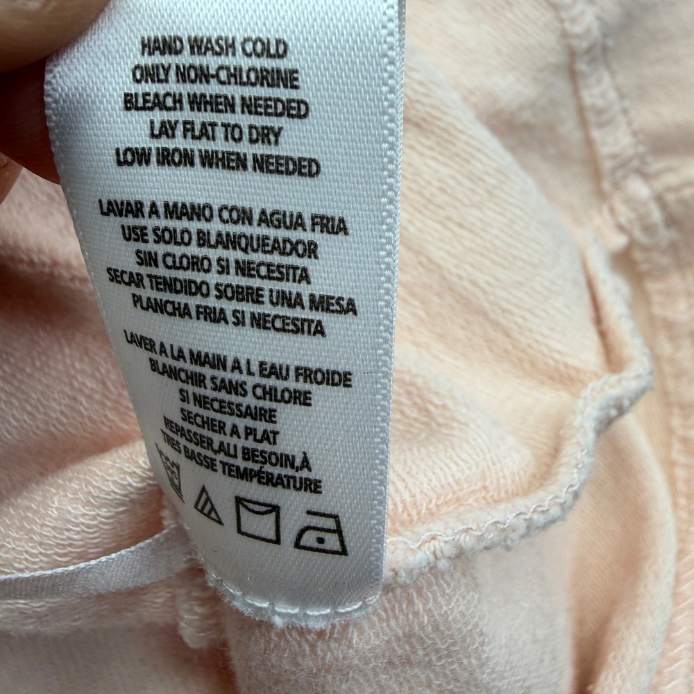Karl Lagerfeld Blush Pink Embellished Sunglasses Logo Hoodie Sweatshirt M NWOT - Picture 9 of 13